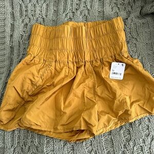 Free people Mustard Yellow High-Waisted Shorts